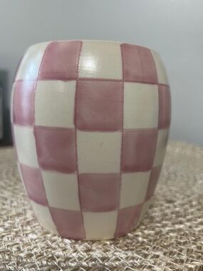 Paddywax Checkmate Hand-Painted Scented Candle 11 oz Lavender Mimosa Porcelain.